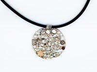 שרשרת "ה' ישמור צאתך ובואך מעתה ועד עולם" (עגול תחרה)